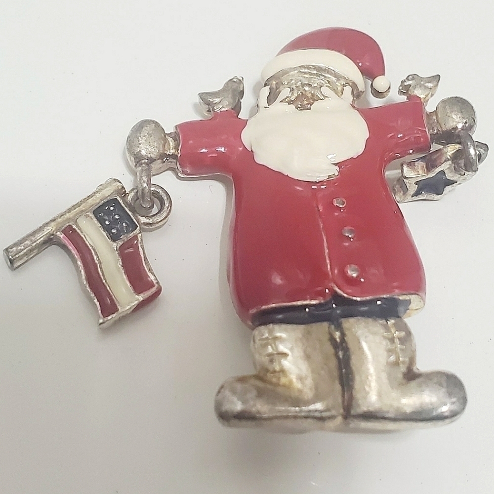 4/$20 Antique Santa Brooch 🌴